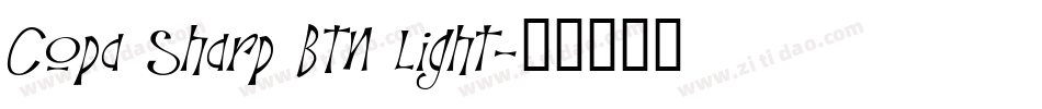Copa Sharp BTN Light字体转换